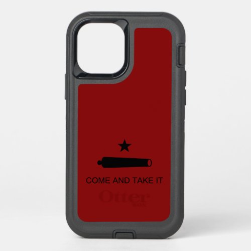 Come  Take It Texas State battle Flag OtterBox Defender iPhone 12 Case