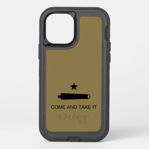 Come  Take It Texas State battle Flag OtterBox Defender iPhone 12 Case