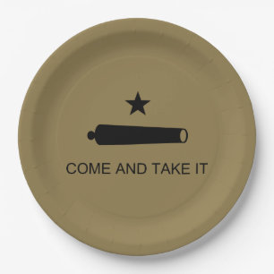 Come & Take It! Texas State battle Flag Paper Plates