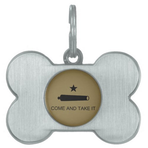 Come  Take It Texas State battle Flag Pet ID Tag