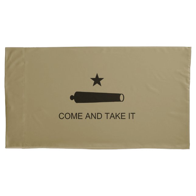 Come & Take It! Texas State battle Flag Pillow Case (Front-Left)