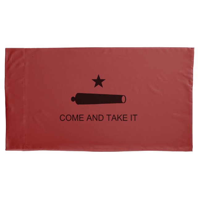 Come & Take It! Texas State battle Flag Pillow Case (Front-Left)