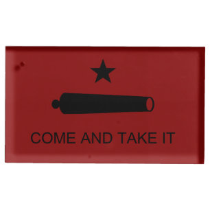 Come & Take It! Texas State battle Flag Place Card Holder