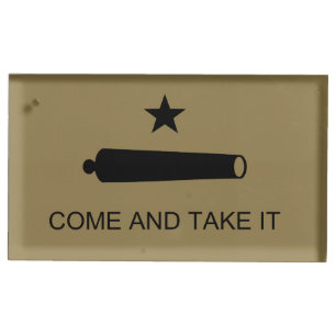 Come & Take It! Texas State battle Flag Place Card Holder