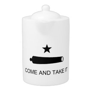Come & Take It! Texas State battle Flag Teapot