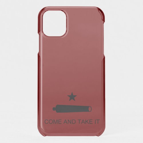 Come  Take It Texas State battle Flag iPhone 11 Case