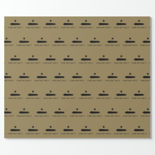 Come  Take It Texas State battle Flag Wrapping Paper