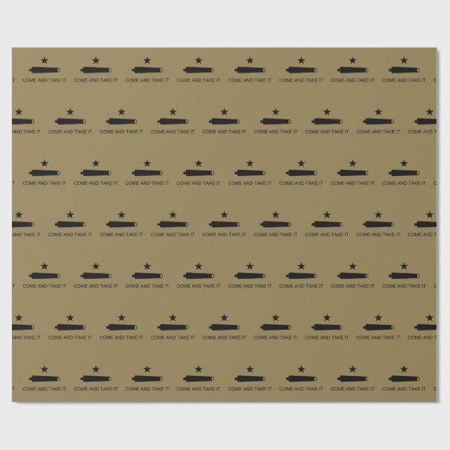 Come & Take It! Texas State battle Flag Wrapping Paper (Flat)