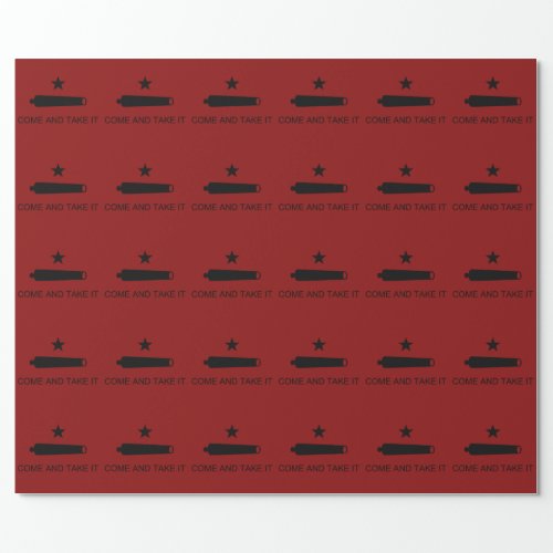 Come  Take It Texas State battle Flag Wrapping Paper