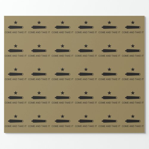 Come  Take It Texas State battle Flag Wrapping Paper