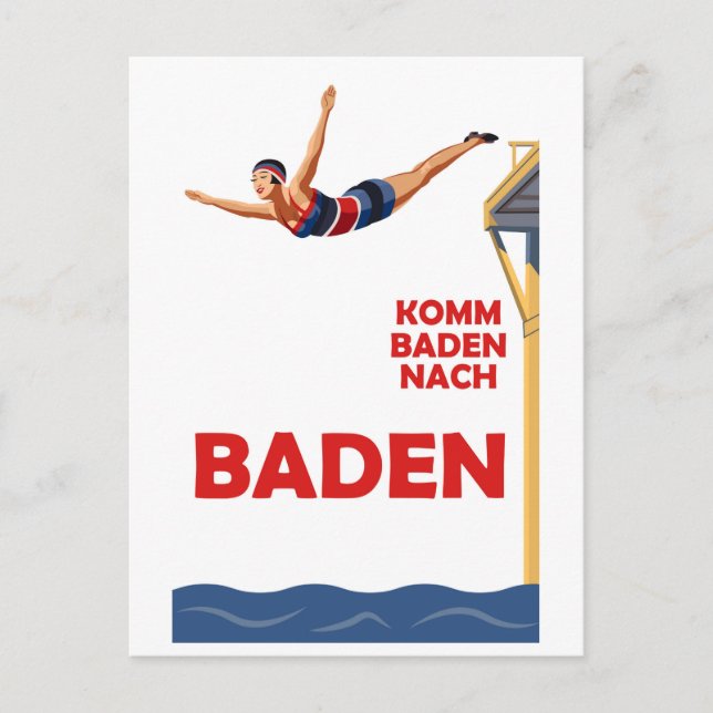 Come to Baden Baden Postcard (Front)