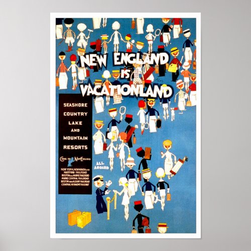 Come To England Vintage Retro Travel Poster