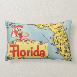 Come to Florida Lumbar Pillow