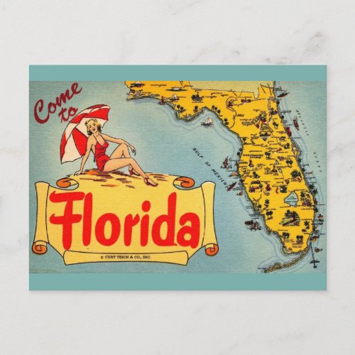 Come to Florida Postcard