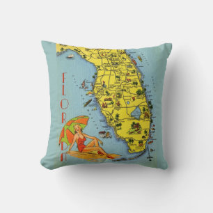 Come To Florida! Throw Pillow
