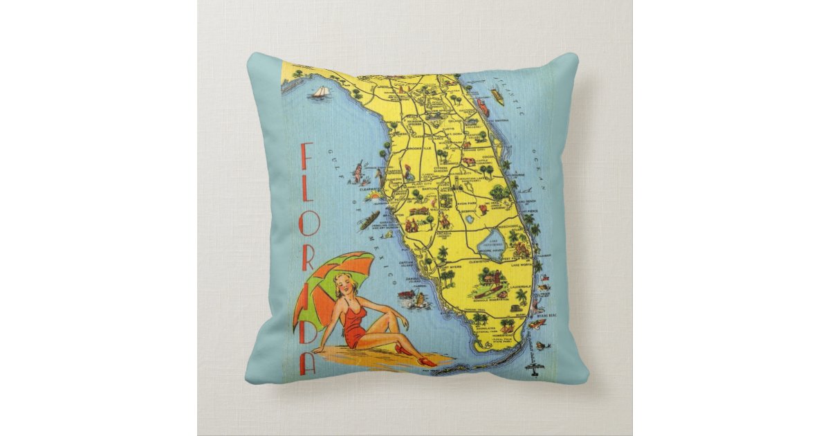 Come To Florida! Throw Pillow