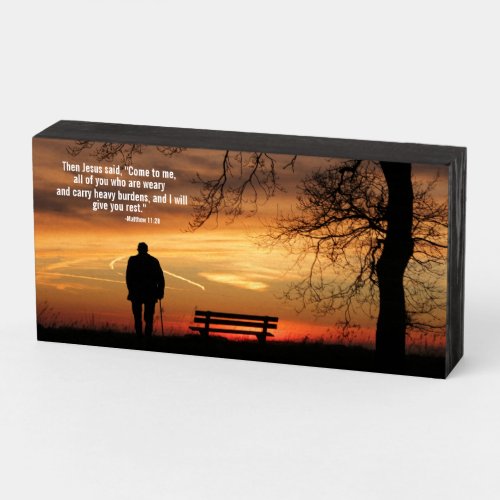 Come To Me All Who Are Weary I Will Give You Rest Wooden Box Sign