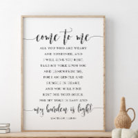 Come To Me, All You, Matthew 11:28-30
