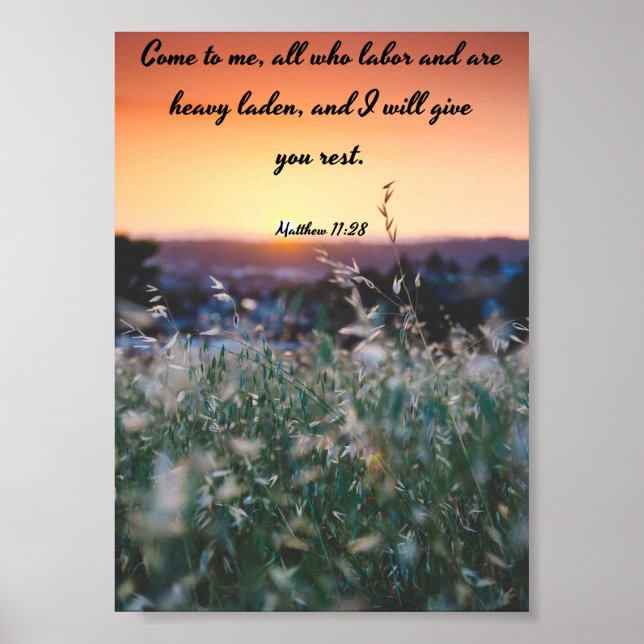 Come to me - Bible Poster (Front)