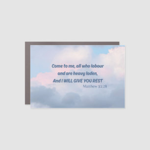 Come to me...... Bible verse Christian typography  Car Magnet