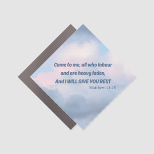 Come to me...... Bible verse Christian typography  Car Magnet