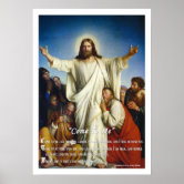 Stampa Su Tela Con Versetto Biblico 'Venite A Me' Matteo 11:28 – Quadro Incorniciato 30,5x38,1 Cm – Decorazione Murale Casa E Ufficio - 3