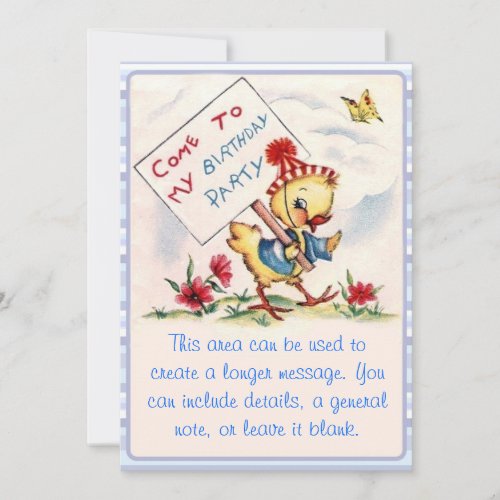 Come To My Birthday Party Custom Announcement