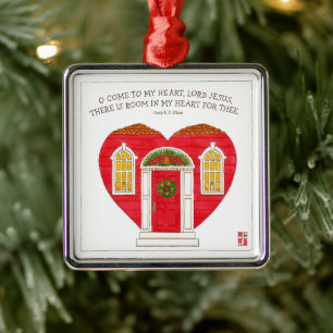Come to My Heart Lord Jesus Christmas Metal Ornament