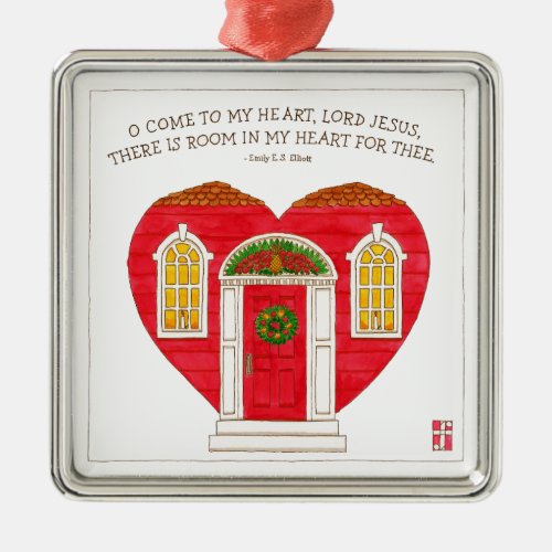 Come to My Heart Lord Jesus Christmas Metal Ornament