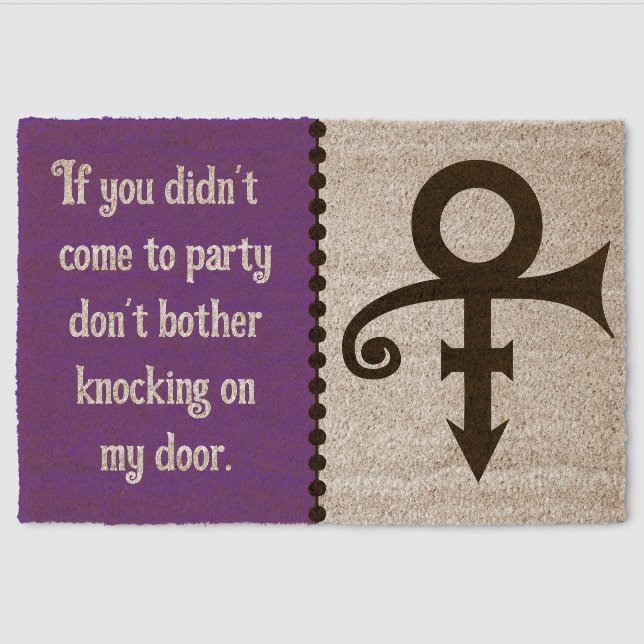 Come to Party Prince Fiber Doormat (Front)