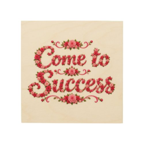 Come to Success Wood Wall Art