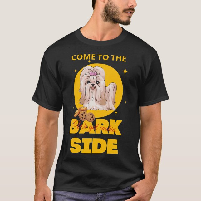 Come To The Bark Side We Got Cookies Shih Tzu T-Shirt (Front)