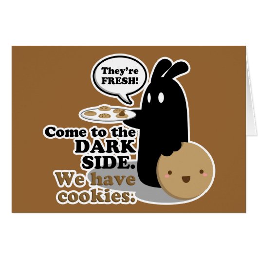 Come To The Dark Side.Card - Black Cards (Front Horizontal)