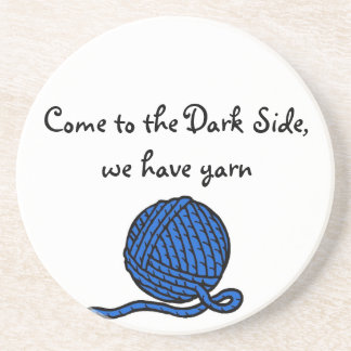 Come to the Dark Side, we have yarn Sandstone Coaster
