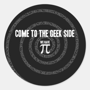 Come To The Geek Side for Pi Classic Round Sticker