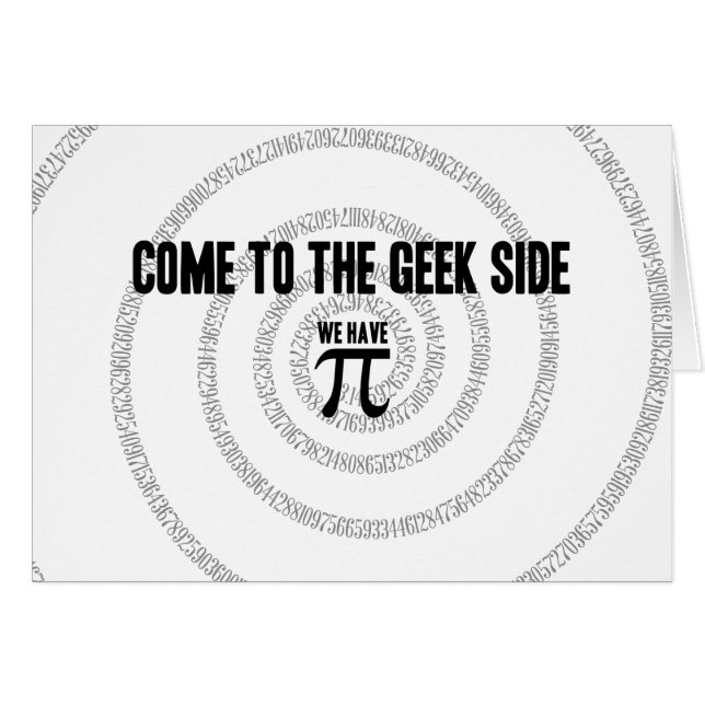 Come To The Geek Side for Pi Decor Cards (Front Horizontal)