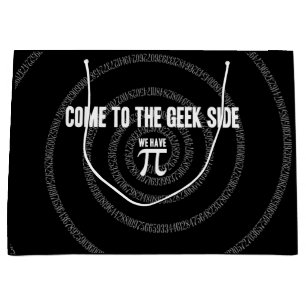 Come To The Geek Side for Pi Large Gift Bag
