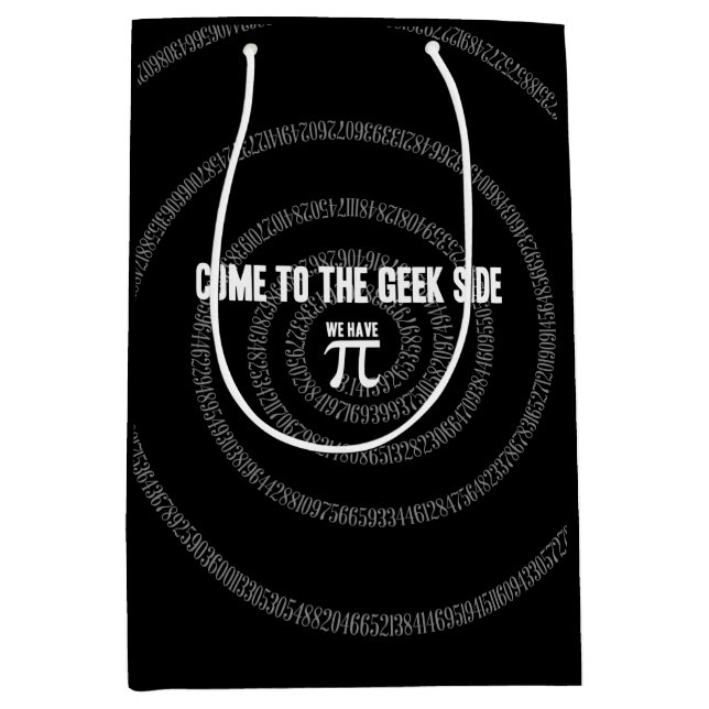 Come To The Geek Side for Pi Medium Gift Bag (Front)