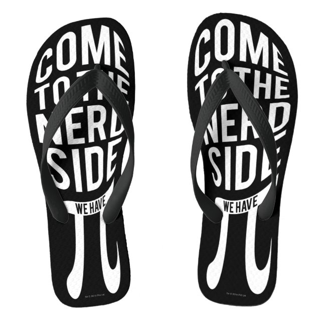 Come To The Nerd Side Flip Flops (Footbed)