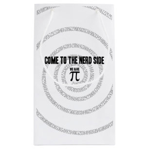 Come To The Nerd Side for Pi Typographic Small Gift Bag