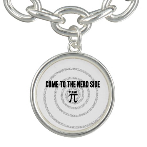 Come To The Nerd Side for Pi Typography Style Bracelet