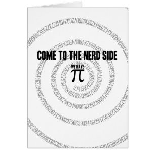 Come To The Nerd Side for Pi Typography Style Cards