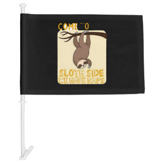 Come To The Sloth Side T-Shirt - Funny Sloth Pun ( Car Flag