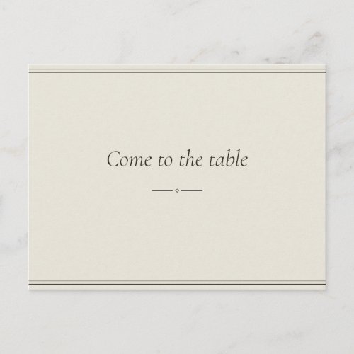 Come to the Table — Invitation Postcard