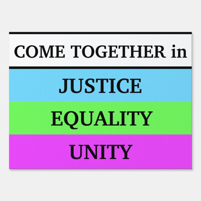 Come Together in... Monogram Text Sign (Front)