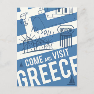 Come Visit Greece Postcard