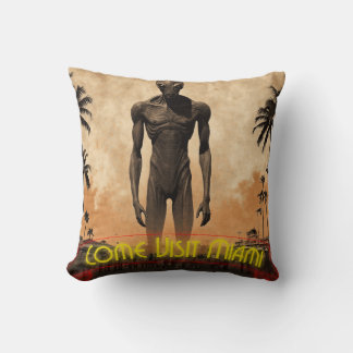 Come visit Miami Throw Pillow