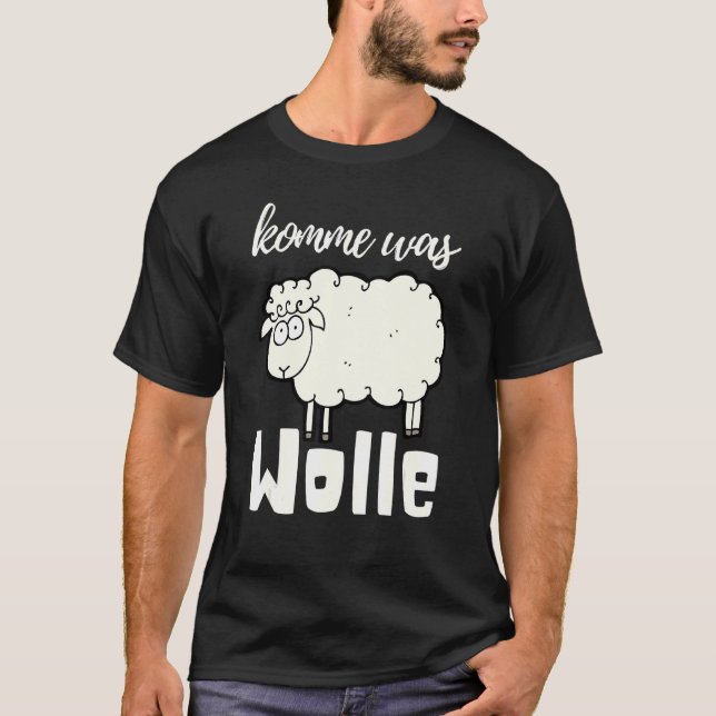 Come Was Wool Cute Sheep  Wool Tube Sewing Crochet T-Shirt (Front)