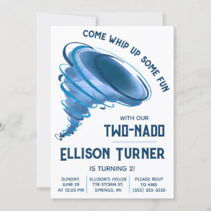 Come Whip Up Some Fun! Tornado Birthday Party Invitation