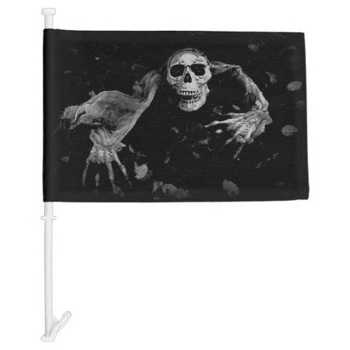 Come With Me _ Creepy Skull   Car Flag